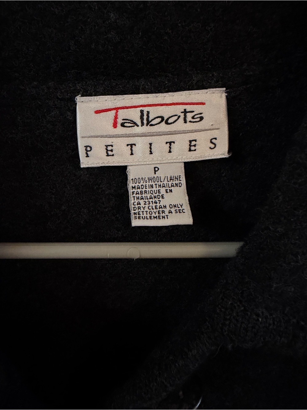 Talbots Charcoal Button-Front Wool Blend Jacket - Picture 2 of 3